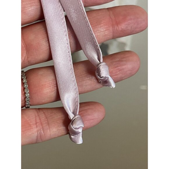 Fredericks Intimates XL Cream Mesh Babydoll Top Velvet Ties Sheer Coquette Chic - Picture 6 of 12